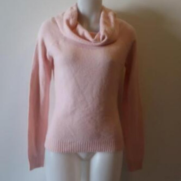 Womens Grayson & Dunn Pink Cowl Neck Cashmere Sweater S * - Picture 1 of 5